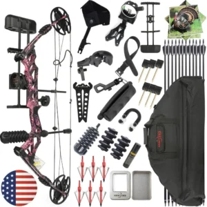 30-70lbs Compound Bow Carbon Arrows Set 320FPS