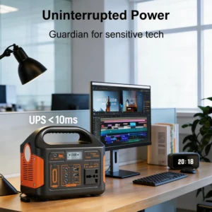 Portable Power Station 460.8Wh LiFePO4 Battery