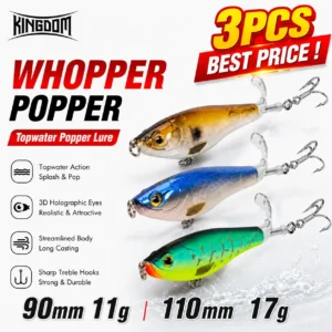 3PCS Topwater Lure Set 90mm/11g & 110mm/17g