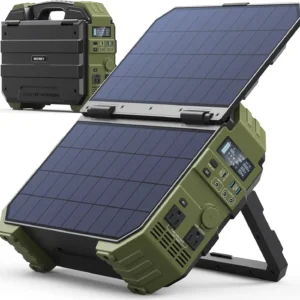 Portable Power Station With Built-in Solar Panel